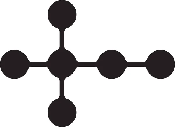 Abstrakcyjna Kropka Ilustracja Logo Połączenia Modnym Minimalnym Stylu Odizolowanym Tle — Wektor stockowy