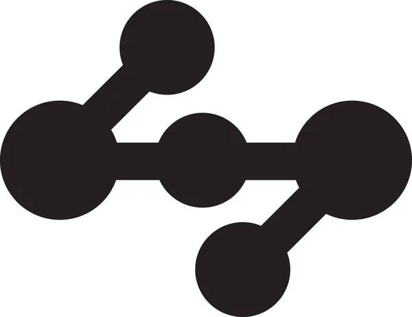 Illustration Abstraite Point Logo Connexion Dans Style Tendance Minimal Isolé — Image vectorielle