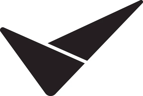 Astratto Segno Spunta Logo Illustrazione Stile Trendy Minimale Isolato Sfondo — Vettoriale Stock