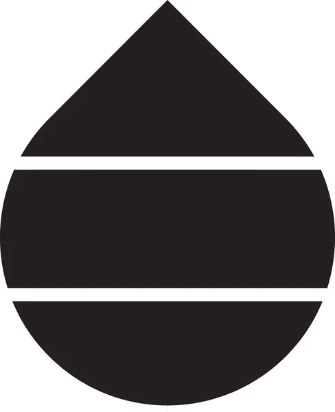 Abstrakt Vatten Droppe Logotyp Illustration Trendig Och Minimal Stil Isolerad — Stock vektor