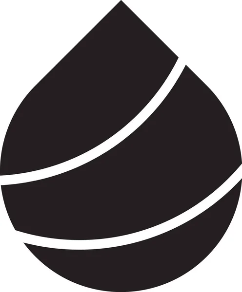 Abstract Waterdruppel Logo Illustratie Trendy Minimale Stijl Geïsoleerd Achtergrond — Stockvector