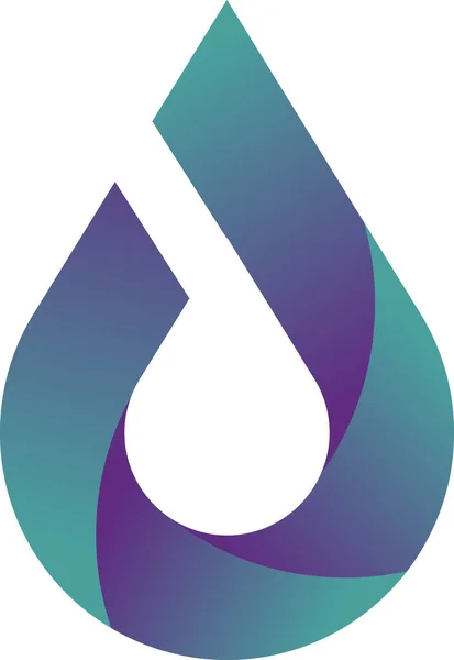 抽象的な水滴ロゴのイラストを背景にしたトレンディーでミニマルなスタイル — ストックベクタ