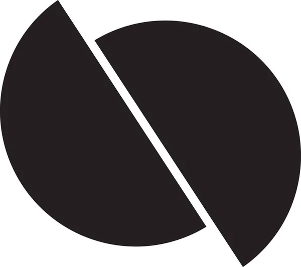 Illustration Abstraite Logo Demi Cercle Dans Style Tendance Minimal Isolé — Image vectorielle