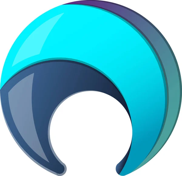 Abstract Cirkel Logo Met Gaten Illustratie Trendy Minimale Stijl Geïsoleerd — Stockvector
