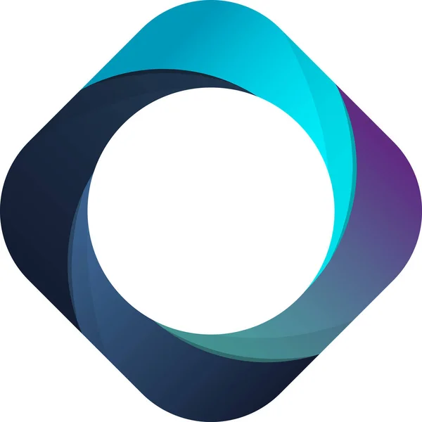Abstract Cirkel Logo Met Gaten Illustratie Trendy Minimale Stijl Geïsoleerd — Stockvector