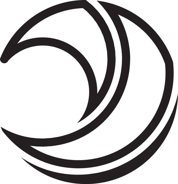 Logo Astratto Cerchio Con Fori Illustrazione Stile Trendy Minimale Isolato — Vettoriale Stock