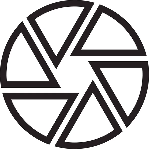 Abstrakte Kamera Verschluss Logo Illustration Trendigen Und Minimalen Stil Isoliert — Stockvektor