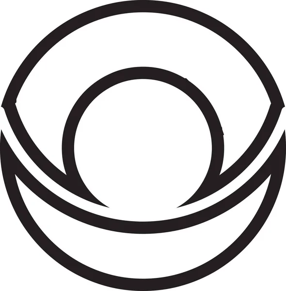 Logotipo Círculo Abstrato Com Furos Ilustração Estilo Moderno Mínimo Isolado — Vetor de Stock