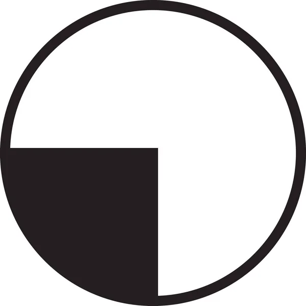 Иллюстрация Абстрактного Круга Квадратного Логотипа Тривиальном Минималистичном Стиле Заднем Плане — стоковый вектор
