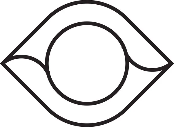 Logo Cercle Abstrait Avec Illustration Trous Dans Style Tendance Minimal — Image vectorielle