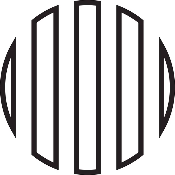 Abstrakcyjne Koło Logo Linii Ilustracja Modnym Minimalnym Stylu Izolowane Tle — Wektor stockowy