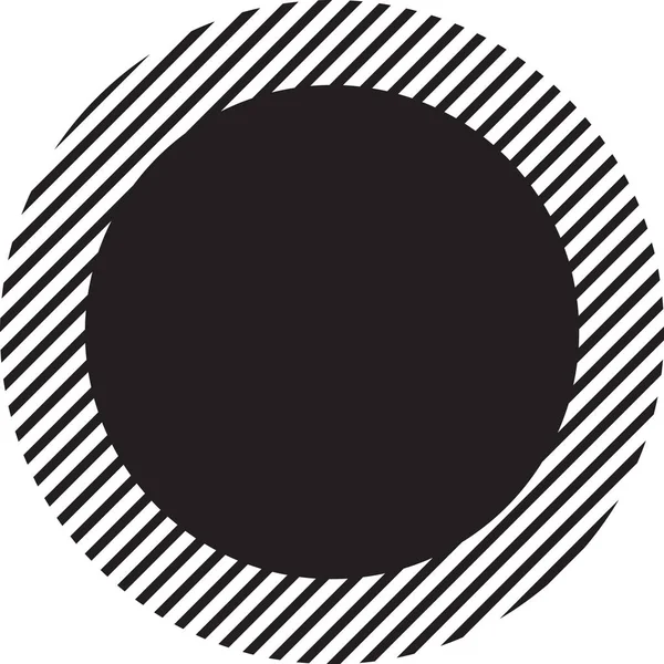 Abstrakte Kreis Und Strahlen Logo Illustration Trendigen Und Minimalistischen Stil — Stockvektor