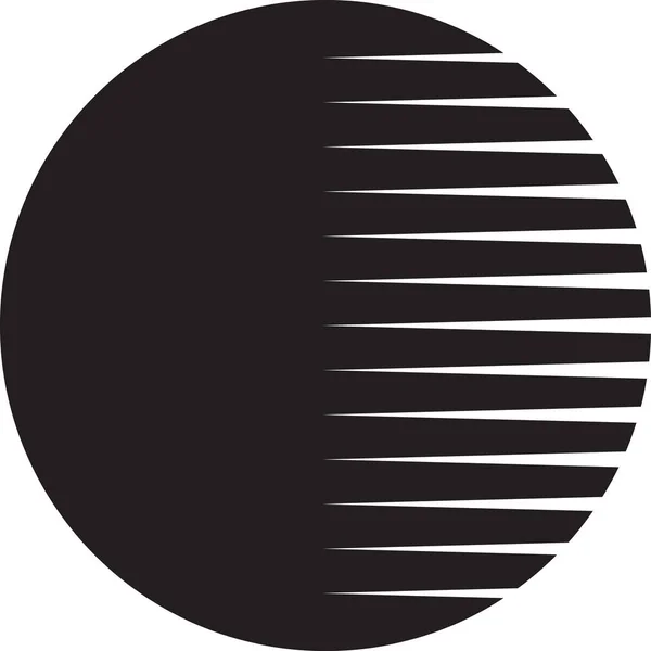 Abstrakte Kreis Und Strahlen Logo Illustration Trendigen Und Minimalistischen Stil — Stockvektor