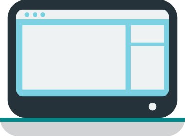 Masaüstü bilgisayarları ve uygulamaları arka planda izole edilmiş en az biçimdeki resimleme