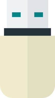 Arkaplanda minimal biçimde izole edilmiş USB sürücüsü illümü