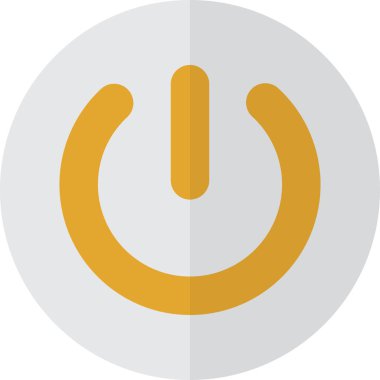 arkaplanda asgari biçimde izole edilmiş düğme illüstrasyonu