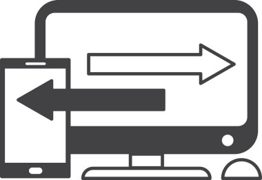 arkaplanda asgari düzeyde dizüstü bilgisayar ve eşzamanlama çizimi izole edildi