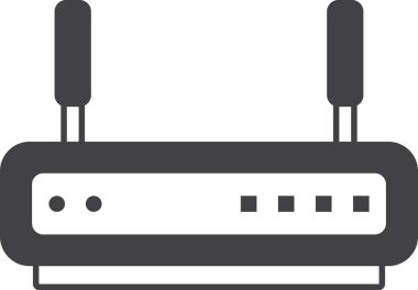 Arka planda izole edilmiş en az biçimdeki router aygıtı resimlemesi