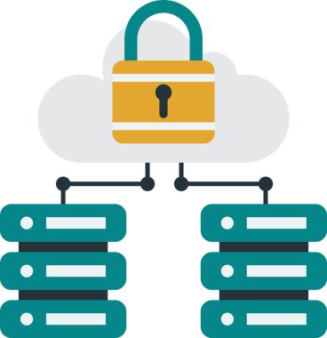 Arka planda asgari biçimdeki Bulut Bağlantısı ve Güvenlik illüstrasyonu izole edildi
