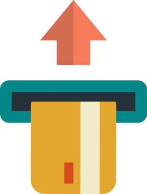 Arka planda en az biçimdeki ATM slot illüstrasyonu izole edildi