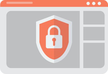 Arka planda izole edilmiş uygulamalar ve kalkan resimlemesi