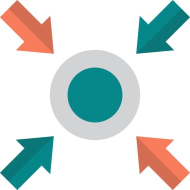 arkaplanda asgari biçimdeki hedef ve ok çizimi izole edildi