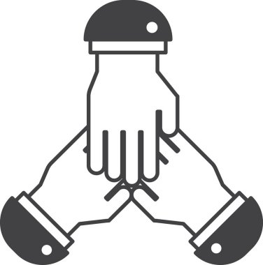 iş işbirliği illüstrasyonu arka planda en az düzeyde izole edilmiş