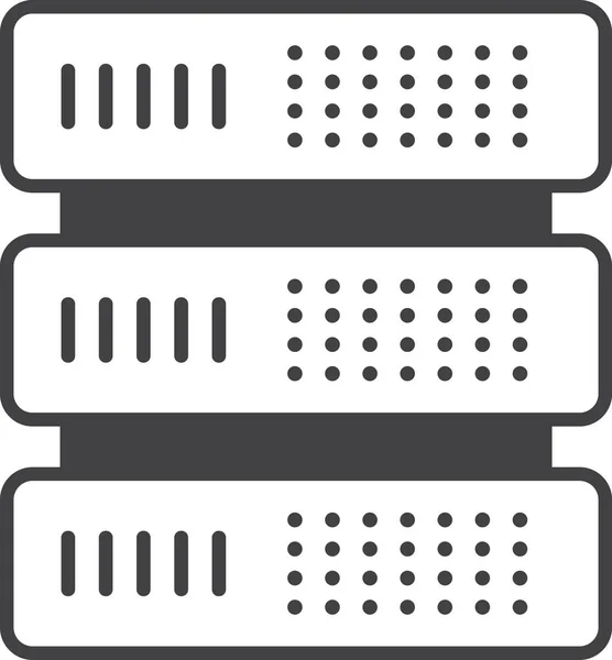 Ilustrace Zařízení Serveru Minimálním Stylu Izolované Pozadí — Stockový vektor