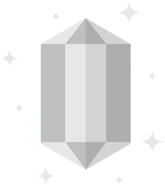 Διαμάντι Λάμψη Εικονογράφηση Minimal Στυλ Που Απομονώνονται Στο Παρασκήνιο — Διανυσματικό Αρχείο