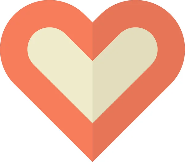 Illustration Coeur Dans Style Minimal Isolé Sur Fond — Image vectorielle