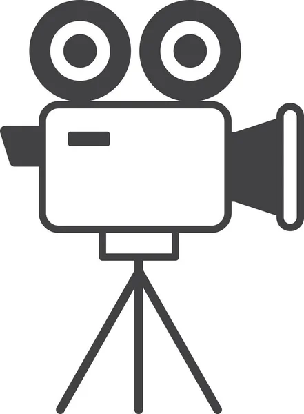 Иллюстрация Кинокамеры Минимальном Стиле Изолированном Заднем Плане — стоковый вектор