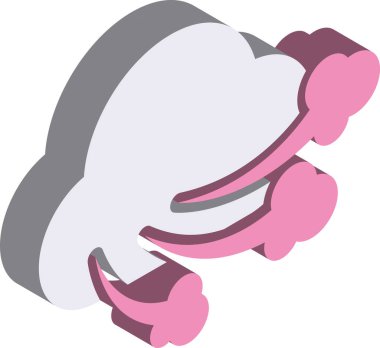 Arka planda izole edilmiş 3B izometrik biçiminde güçlü rüzgar uyarı işareti gösterimi