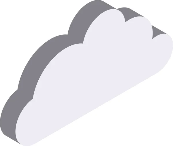 Ilustración Nube Estilo Isométrico Aislado Sobre Fondo — Vector de stock