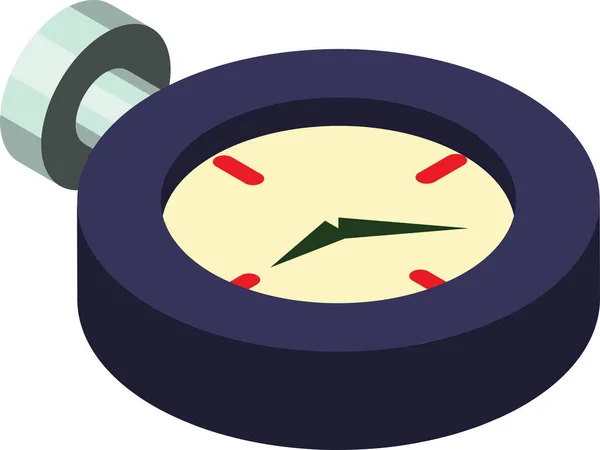 Arka Planda Izole Edilmiş Izometrik Biçiminde Kronometre Illüstrasyonu — Stok Vektör