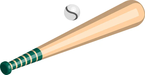 Baseballová Ilustrace Izometrickém Stylu Izolované Pozadí — Stockový vektor