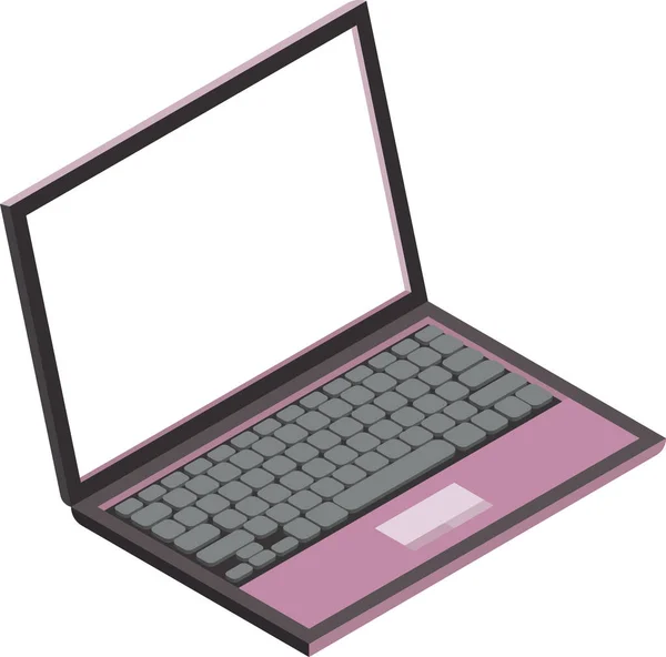 Laptop Illustration Isometrischen Stil Isoliert Auf Dem Hintergrund — Stockvektor