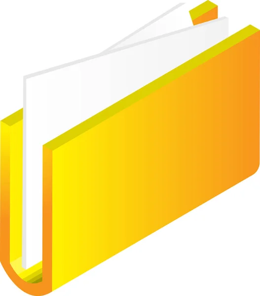 Illustration Dossier Style Isométrique Isolé Arrière Plan — Image vectorielle