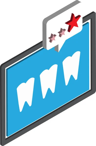 Ilustração Raios Dental Estilo Isométrico Isolado Segundo Plano —  Vetores de Stock