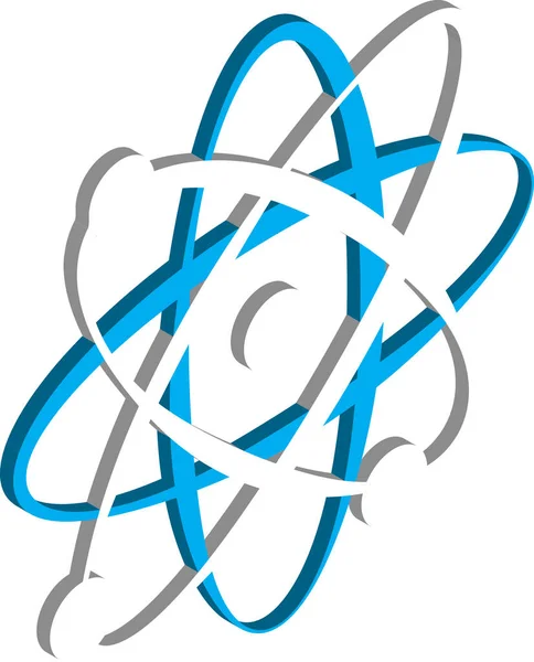 Ілюстрація Атомів Молекул Тривимірному Ізометричному Стилі Ізольовано Фоні — стоковий вектор