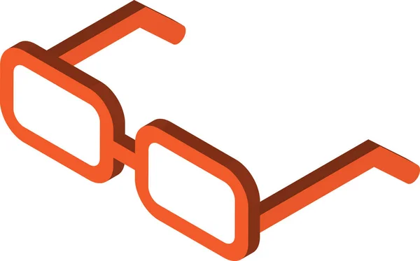 Quadratische Brillenabbildung Isometrischen Stil Isoliert Auf Dem Hintergrund — Stockvektor