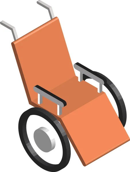 Rollstuhlillustration Isometrischen Stil Isoliert Auf Hintergrund — Stockvektor