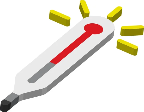Thermometer Für Krankenhausdarstellung Isometrischen Stil Isoliert Auf Dem Hintergrund — Stockvektor