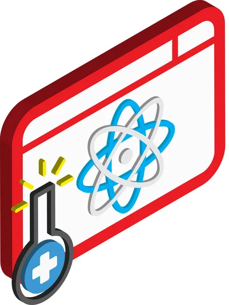 Illustration Science Molécules Style Isométrique Isolé Sur Fond — Image vectorielle