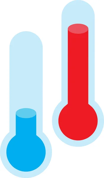 Thermometer Illustratie Isometrische Stijl Geïsoleerd Achtergrond — Stockvector