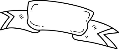 Arkaplanda parti illüstrasyonu için el çizimi kurdelesi izole edildi