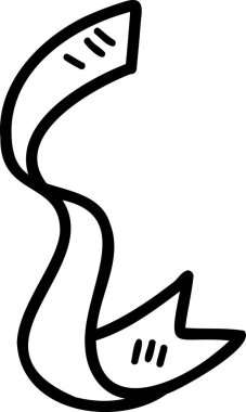 Arkaplanda parti illüstrasyonu için el çizimi kurdelesi izole edildi