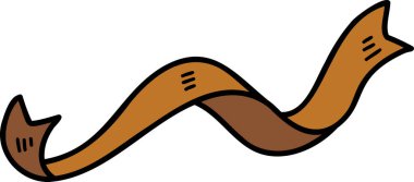 Arkaplanda parti illüstrasyonu için el çizimi kurdelesi izole edildi