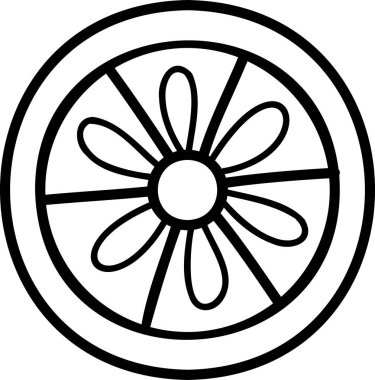 El çizimi limon kesimi arka planda izole edilmiş.