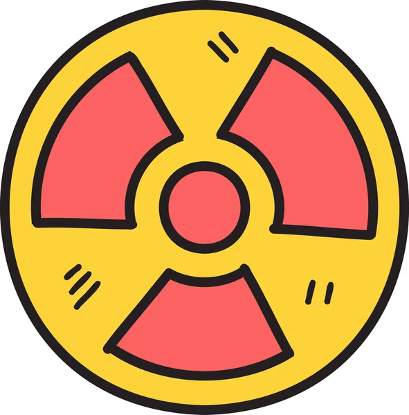 Χειροποίητη Απεικόνιση Κύκλου Ακτινοβολίας Που Απομονώνεται Στο Φόντο — Διανυσματικό Αρχείο