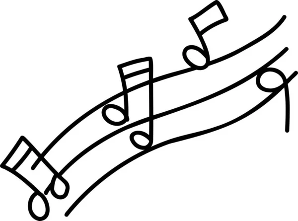 Ручной Рисунок Музыкальных Нот — стоковый вектор